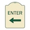 Signmission Parking Lot Enter Left Arrow Heavy-Gauge Aluminum Architectural Sign, 24" x 18", TG-1824-23427 A-DES-TG-1824-23427 - alternate 1
